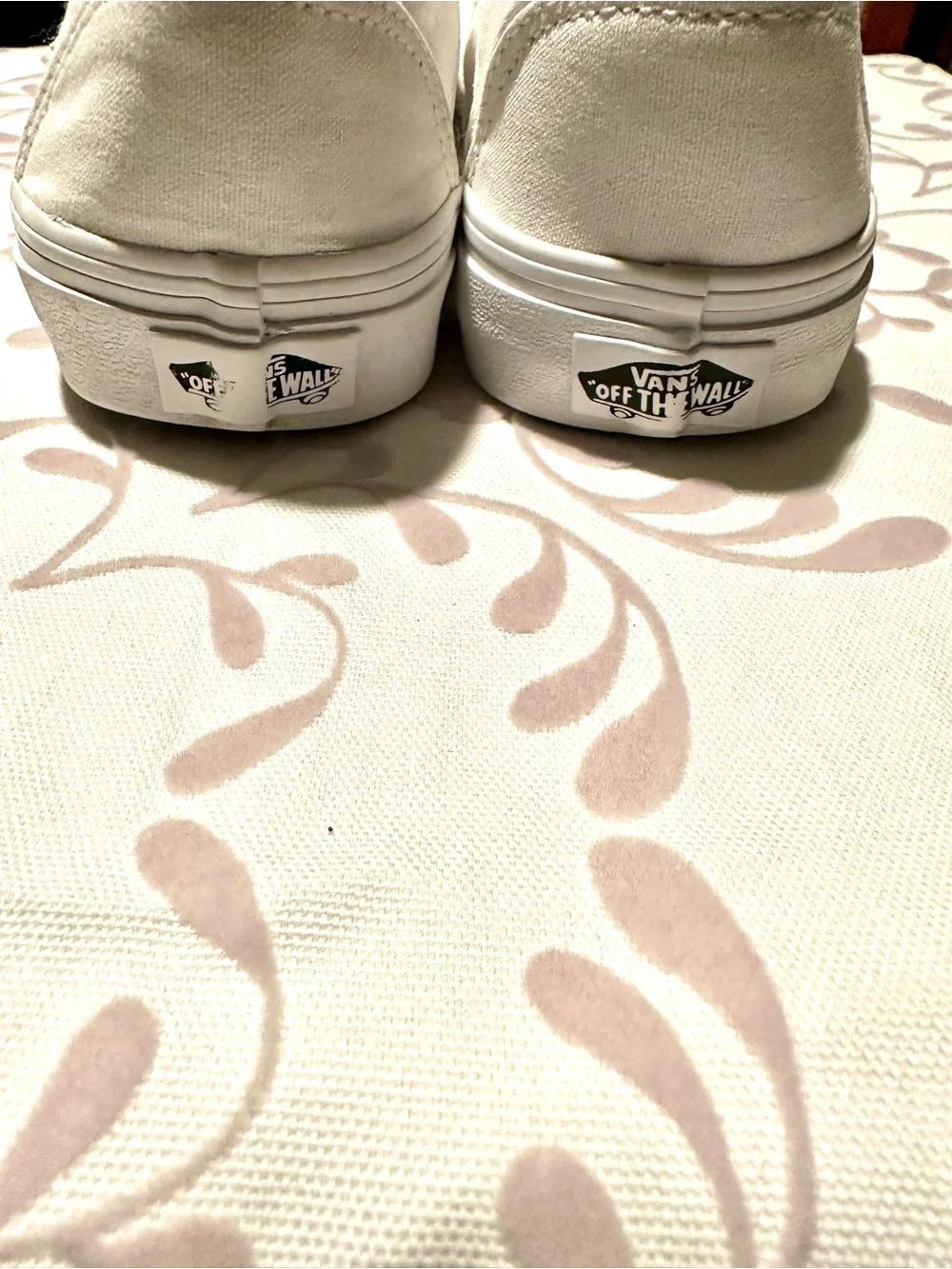 Vans Classic Slip-On Canvas Sneakers in White size 9